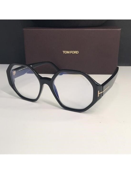 New Authentic TOM FORD FT5967-B/V 001 Stylish Black and Clear Women\'s Glasses main image 10